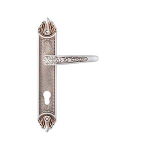 Liviera Door Handle with Plate Silver and Bronze Liviera Door Handle with Plate Silver and Bronze